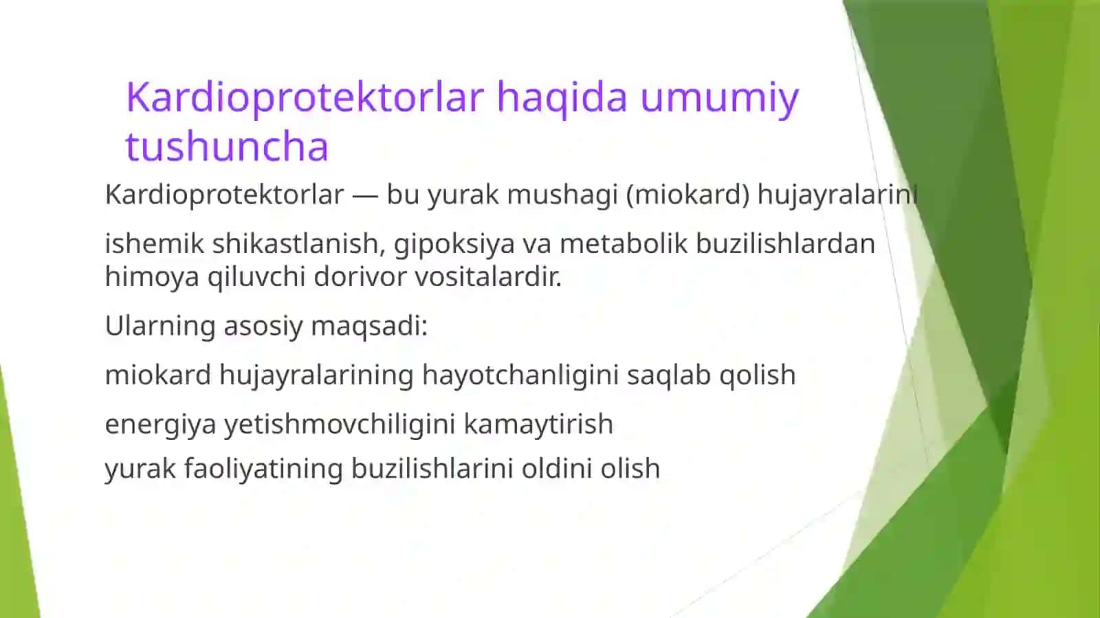 Kardiopritektorlar va Metabotrop Vositalar 3