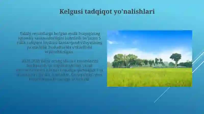 Tabiiy resurslarga boʻlgan mulk huquqining xususiyatlari 3