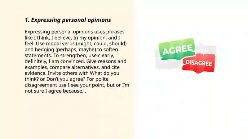 Expressing Personal Opinions 3
