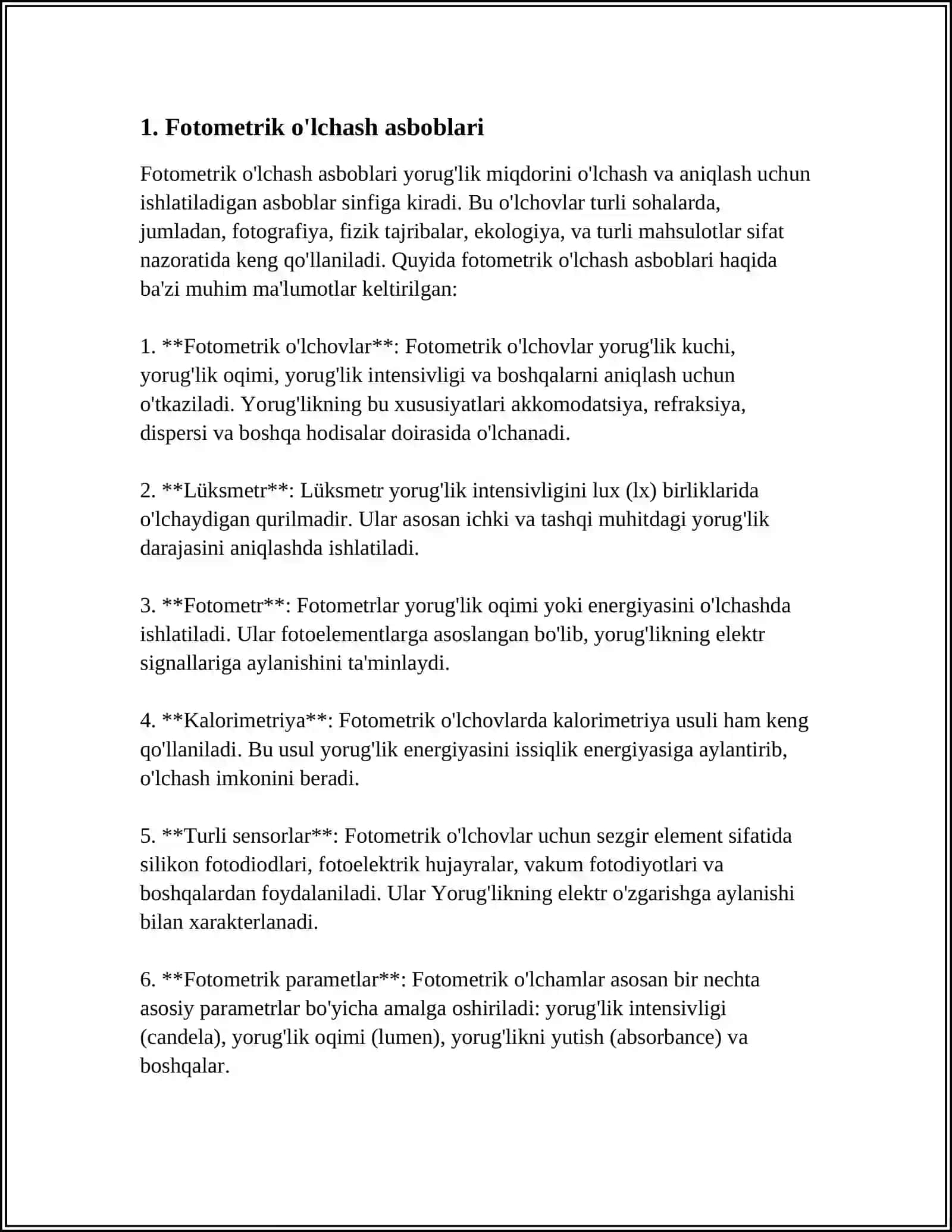 ASTROFIZIKADA YORUG‘LIKNI O’LCHASH ASBOBLAR VA KATTALIKLAR 3