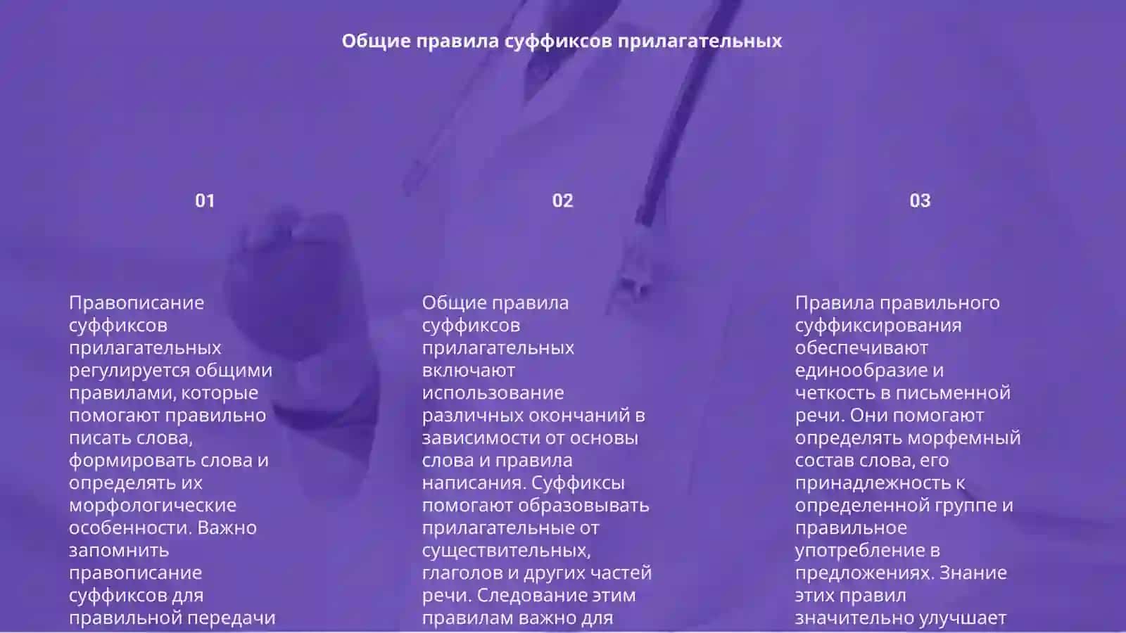 Правописание суффиксов имён прилагательных 3