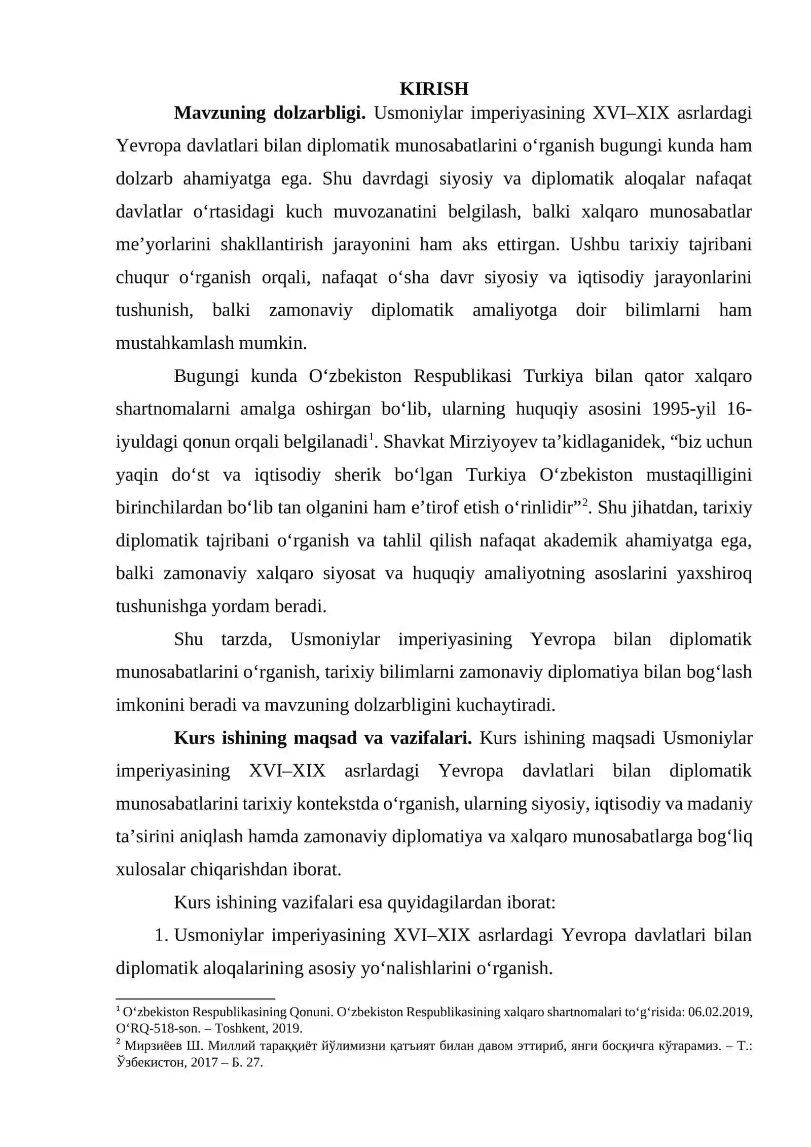 Usmoniylar imperiyasining Yevropa davlatlari bilandiplomatik munosabatlari (XVI-XIX asrlar) 3