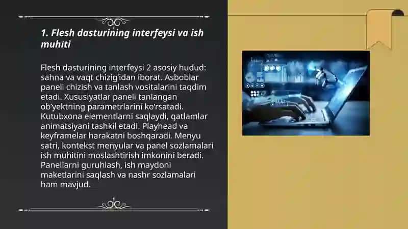Flesh dasturida taqdimot yaratish 3