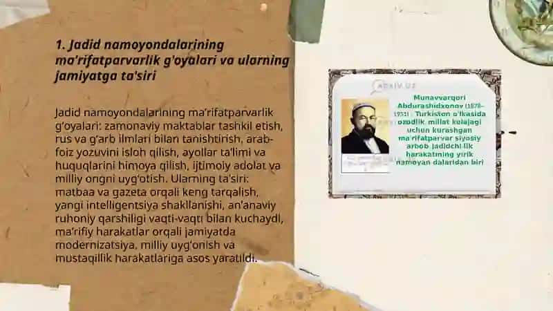 Jadid adabiyoti namoyondalarining madaniyati, maʼrifat, adabiyotga oid fikrlar 3