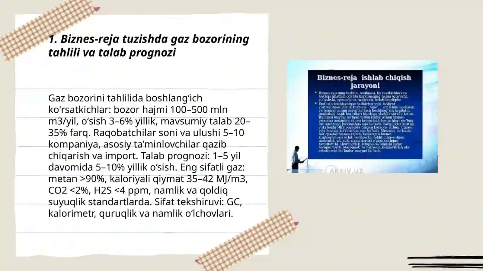 Biznes reja yaratish.Eng sifatli gaz qanday aniqlanadi 3