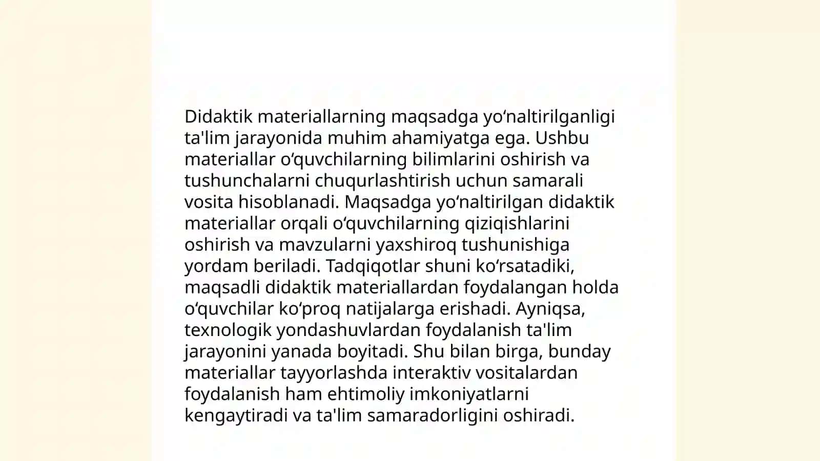 Didaktik materiallarning maqsadga yo'naltirilganligi 3