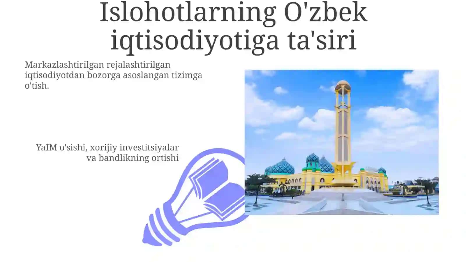Oʻzbekistonda iqtisodiy islohotlar va bozorga o'tish 3