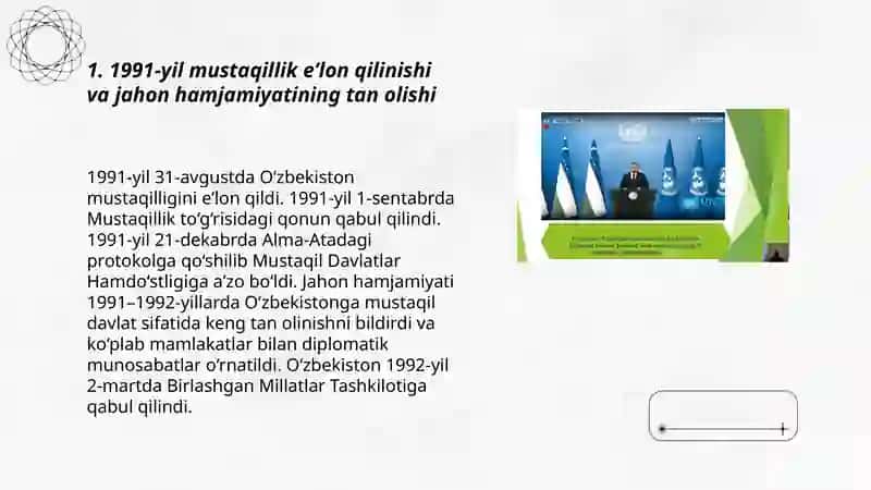 Oʻzbekistonda Jahon Hamjamiyat - Mustaqillikka Erishishning Dastlabki Yillari 3