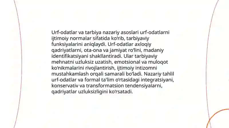 Urf-odatlar va tarbiya: nazariy asoslar 3