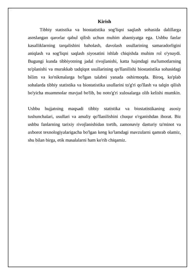 Tibbiy statistika va biostatistika 3