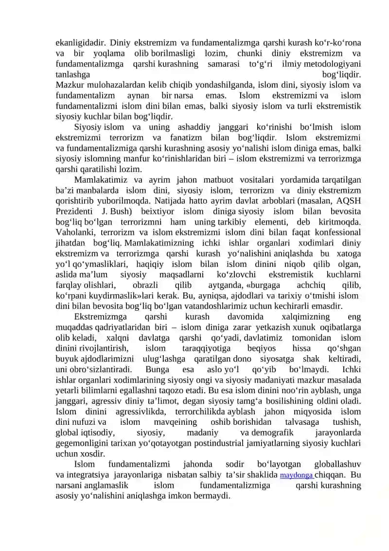 Diniy mutaassiblik ва dindorlik 3