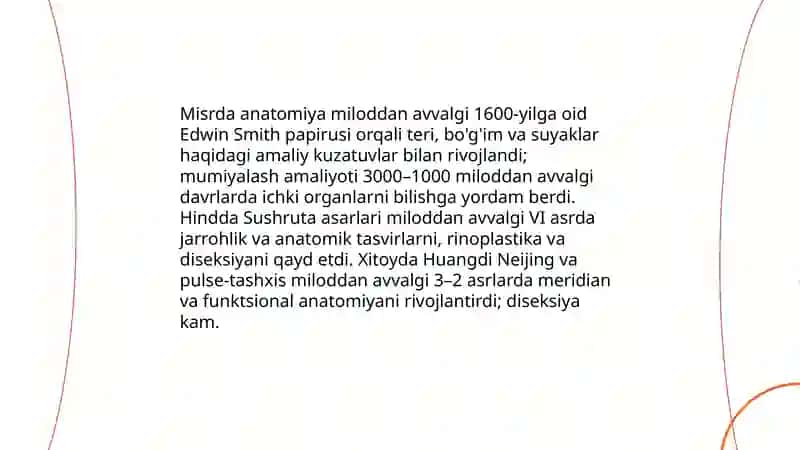 Anatomiya fanining rivojlanishi tarixi va boshqa fanlar bilan aloqasi 3