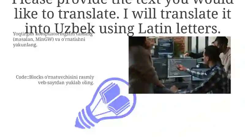 Code::Blocks muhitini kompyuterga o'rnatish 3