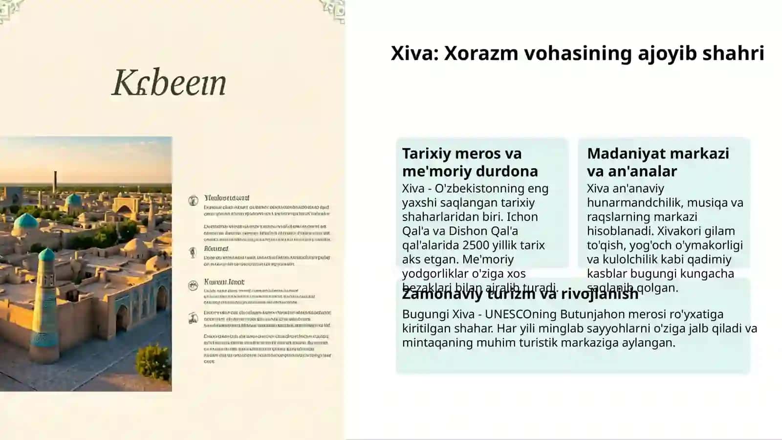 O‘zbekistonning tarixiy shaharlari 3