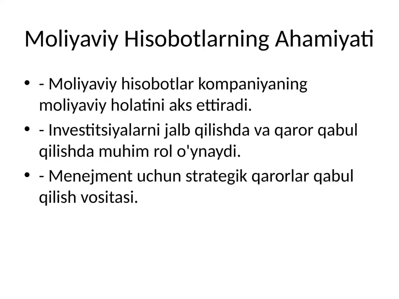 Moliyaviy Hisobot Elementlarini Baholash 3