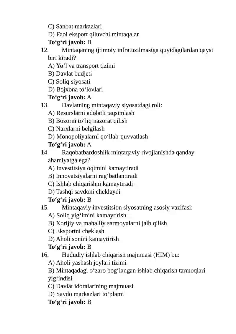Mintaqalarni ijtimoiy iqtisodiy rivojlanishini tartibga solish 3