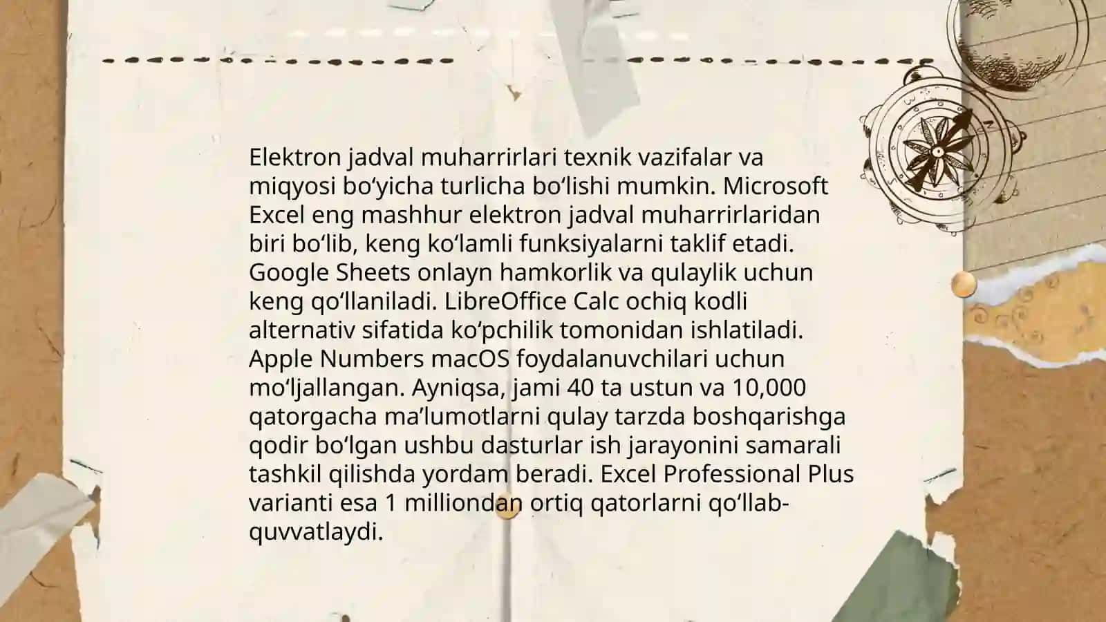 Elektron jadval muharriri 3