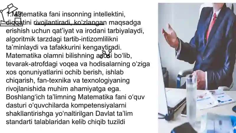 Matematika va uni oʻqitish metodikasi fanidan taqdimot 3