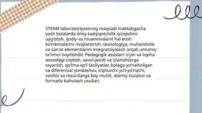 STEAM laboratoriyalarini tashkil etish 3