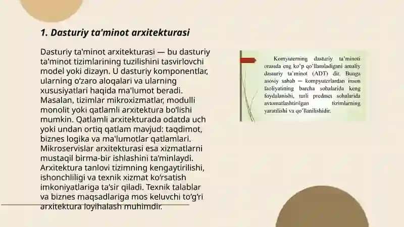 Dasturiy ta'minot arxitekturasi 3