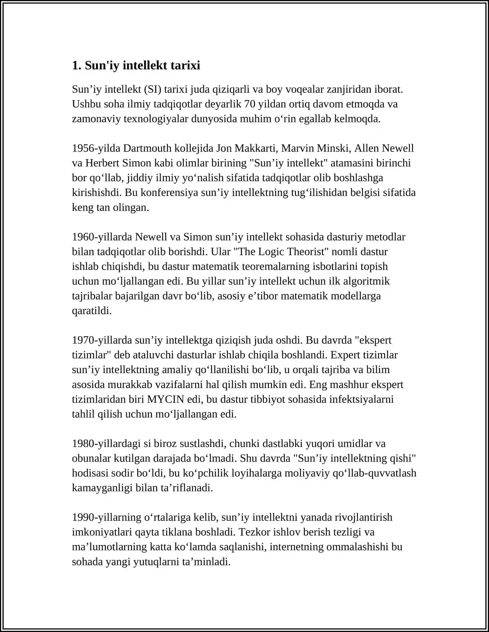TOSHKENT KIMYO-TEXNOLOGIYA INSTITUTI REFERAT 3