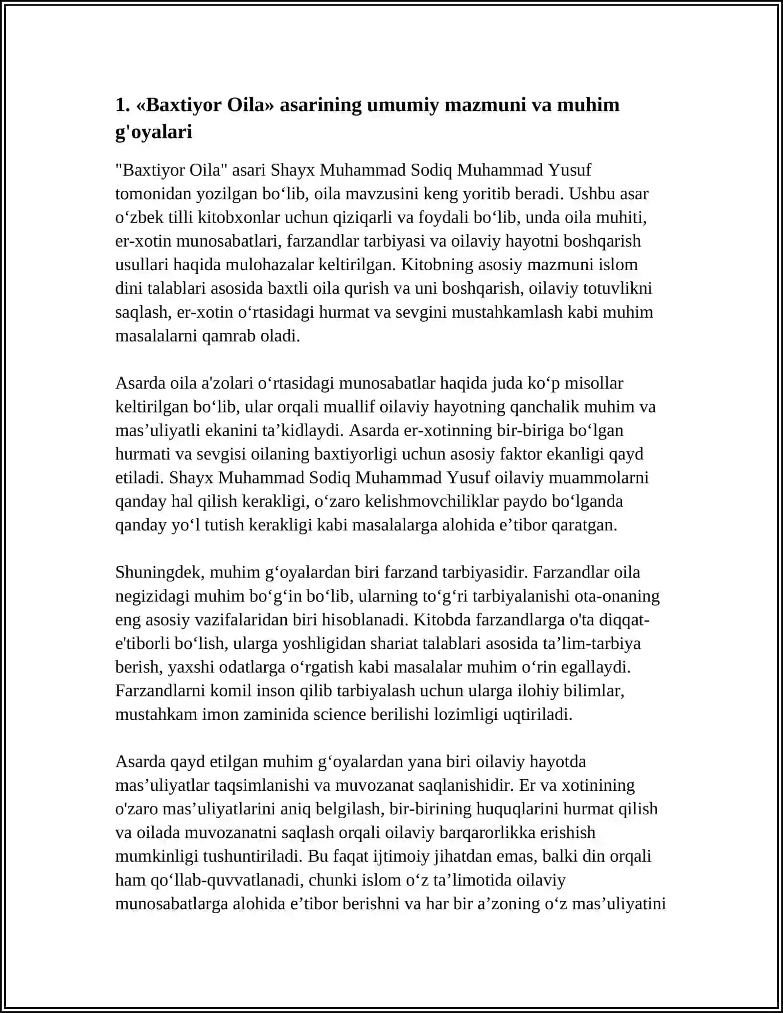 SHAYX MUHAMMAD SODIQ MUHAMMAD YUSUFNING “BAXTIYOR OILA" 3