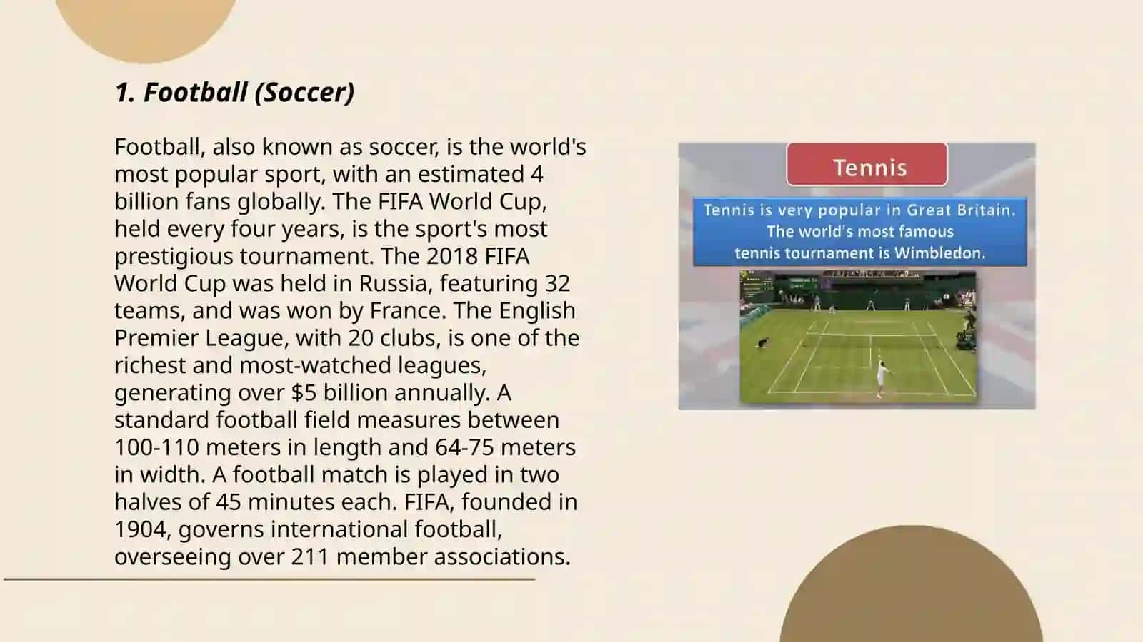 Popular sports in my country 3