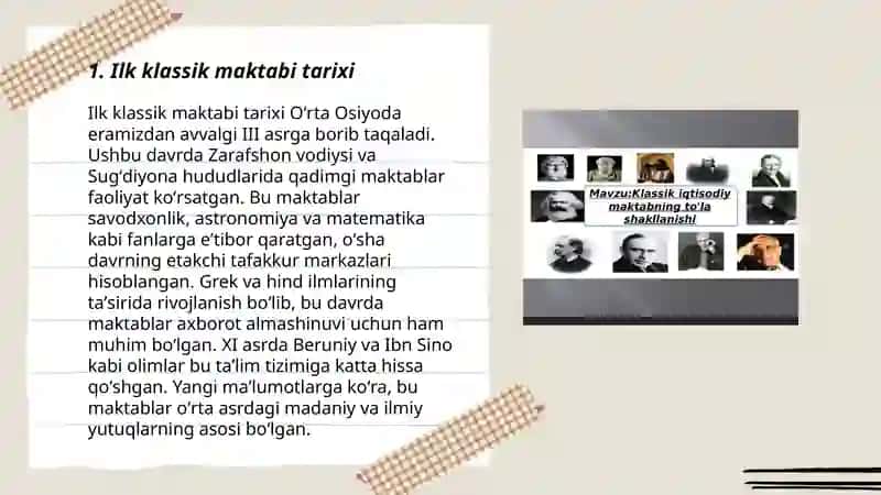 Ilk klassik maktabi tarixi 3