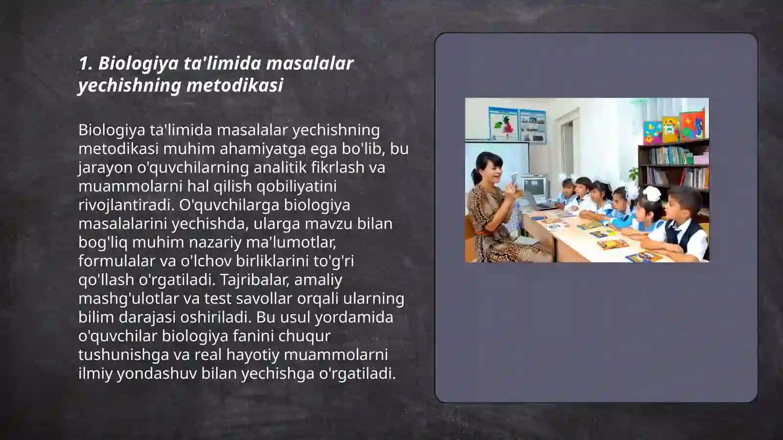 Biologiya ta'limida masalalar yechishning metodikasi 3