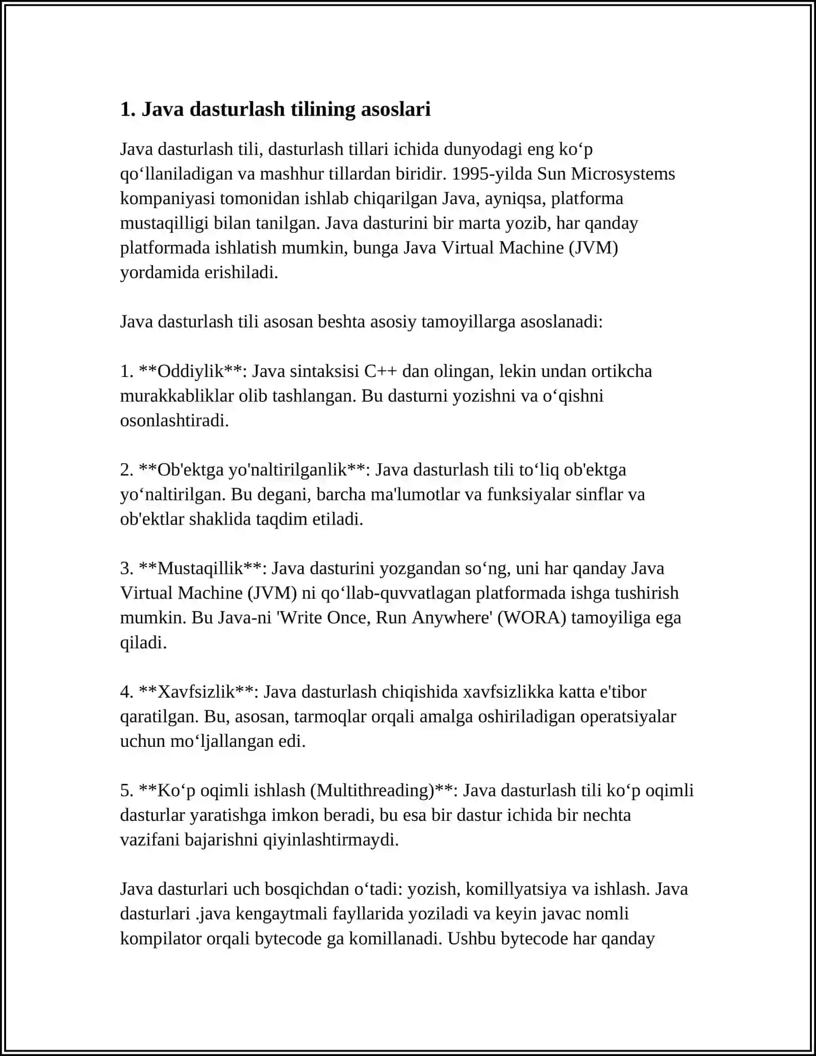 JAVA TIZIMI ORQALI PEDAGOGIK ILOVALAR YARATISH TEXNOLOGIYASI 3