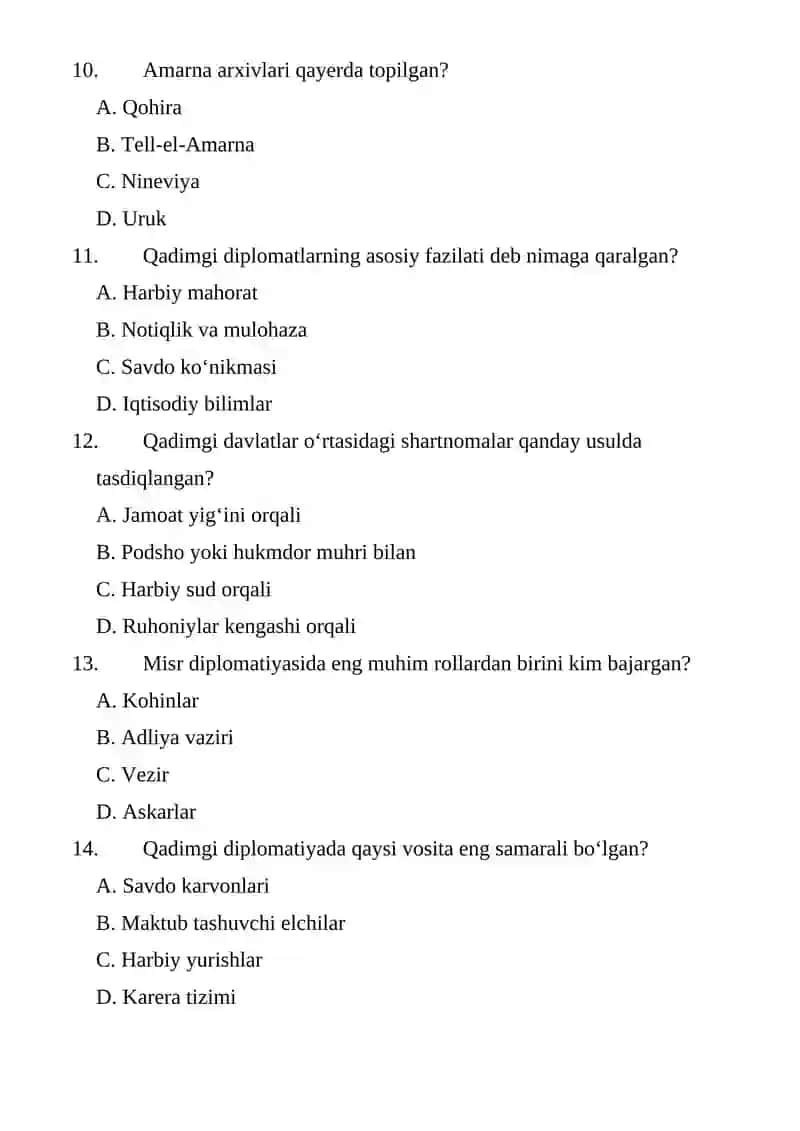 Qadimgi Sharqda xalqaro munosabatlar va diplomatiya 3