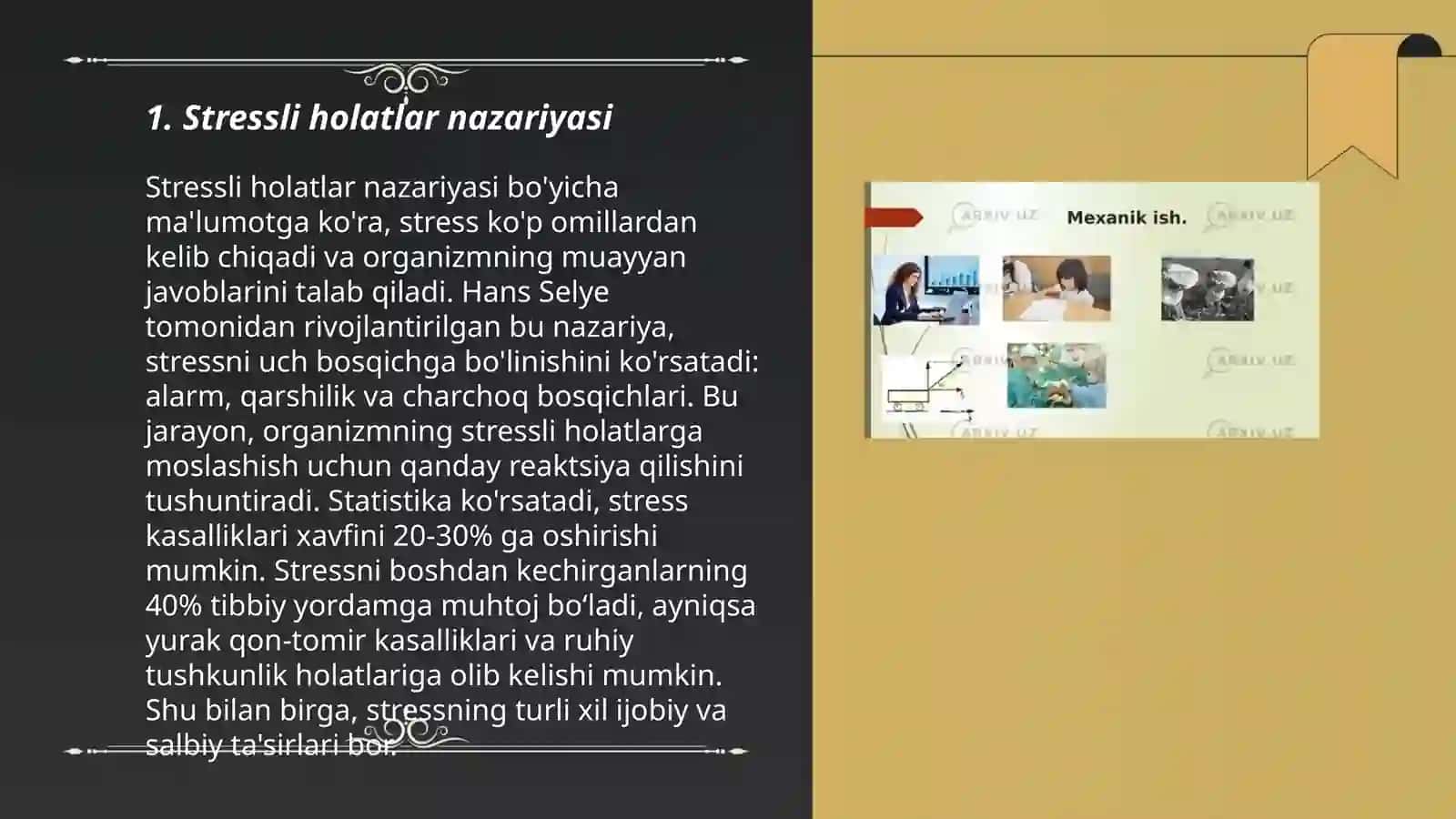 Stressli holatlar nazariyasi 3