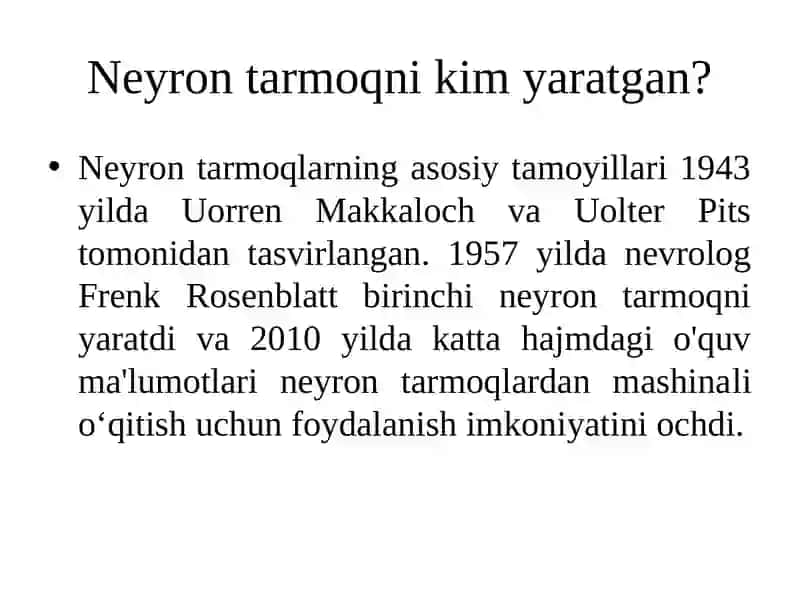 Sunʼiy neyron tarmoqlarga kirish. Eng so'dda perseptron 3