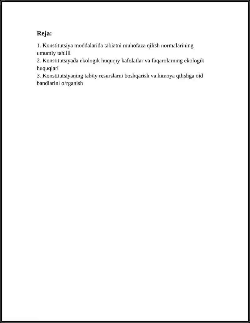 KONSTITUTSIYA MODDALARIDA TABIATNI ASRASHGA DOIR QONUNLARNI OʻRGANISH 3