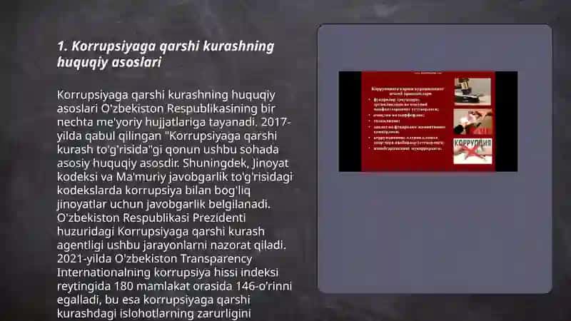Korrupsiyaga qarshi kurash Mexanizmlari 3