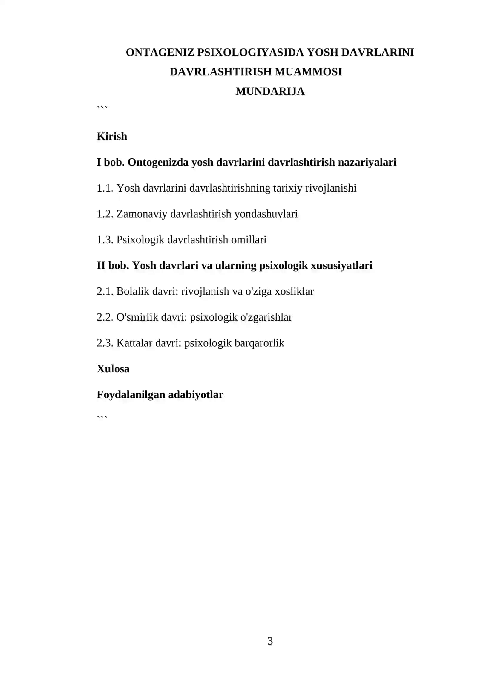 ONTAGENIZ PSIXOLOGIYASIDA YOSH DAVRLARINI DAVRLASHTIRISH MUAMMOSI 3