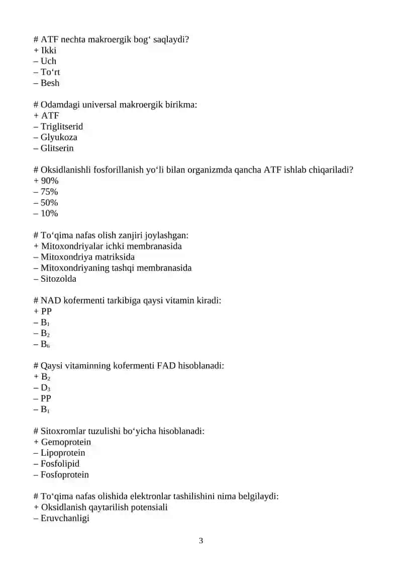 Lipidlarning qaysi vakili biologik membrana tarkibiga kiradi? 3