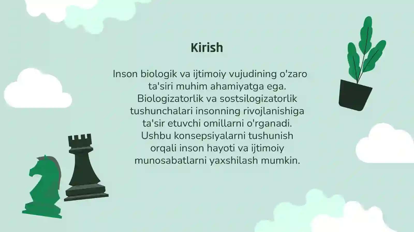 Biologik va Ijtimoiy Vujud 3