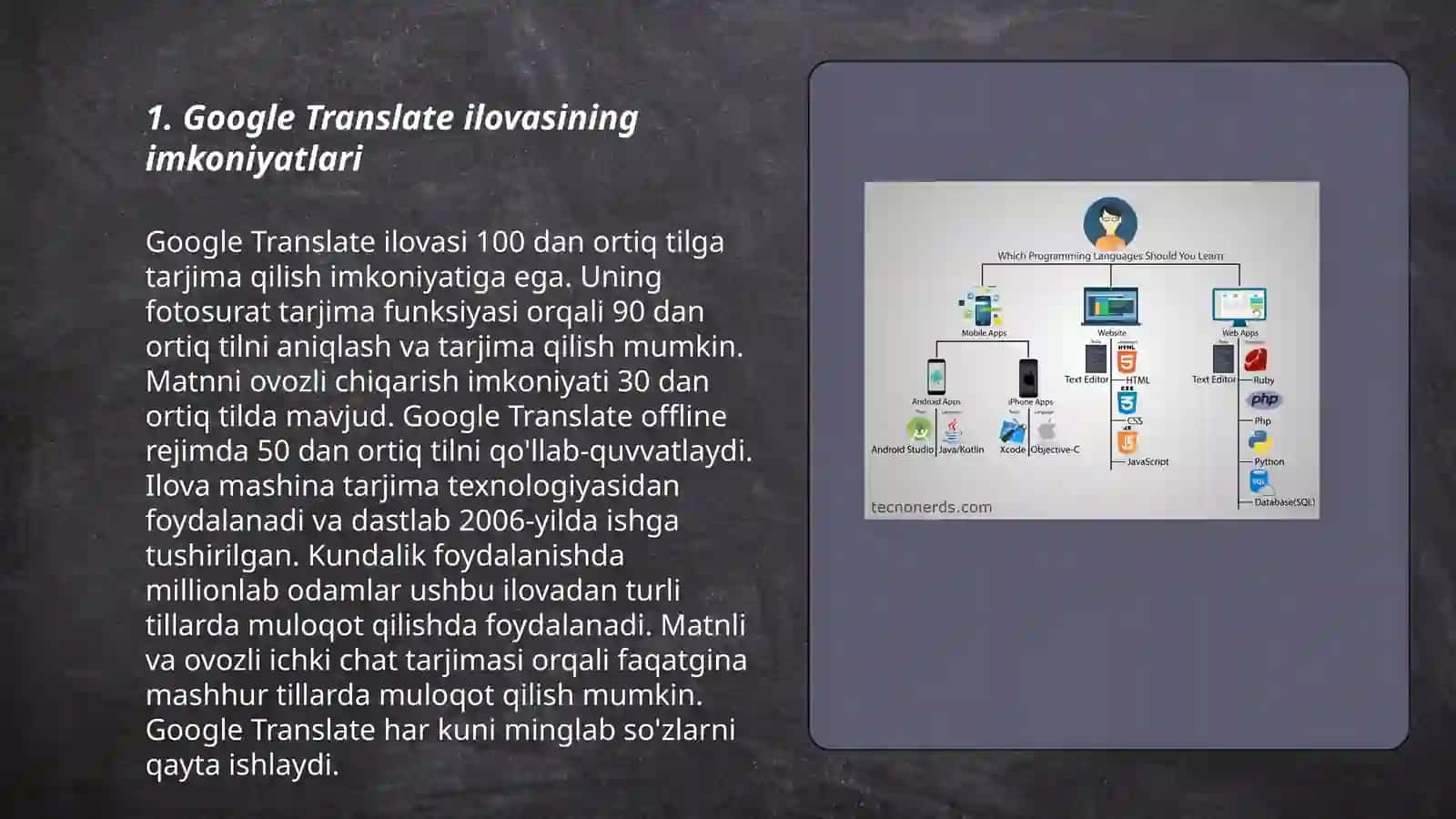 Tarjimon dasturlar bilan ishlash.Google Class Room va Google translate ilovalari bilan tanishish 3
