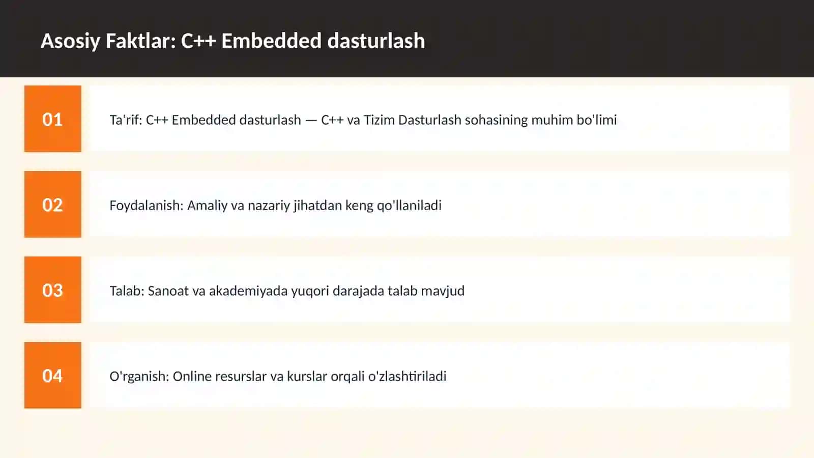 C++ VA TIZIM DASTURLASH 3