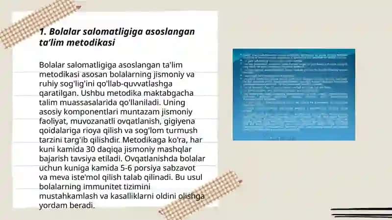 Bolalar salomatligiga asoslangan taʼlim metodikasi 3