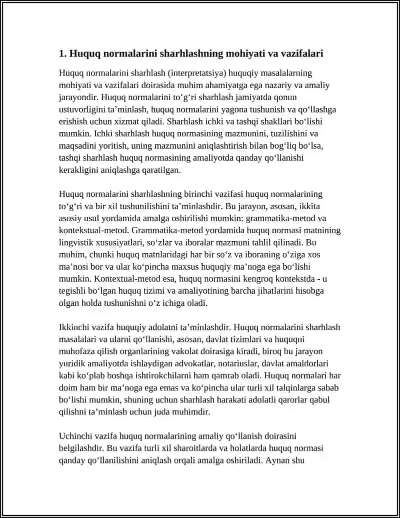 HUQUQ NORMALARINI SHARHLASH 3