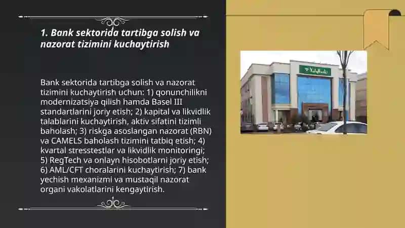 Oʻzbekistonda bank tizimini takomlillashtirish yoʻllari 3