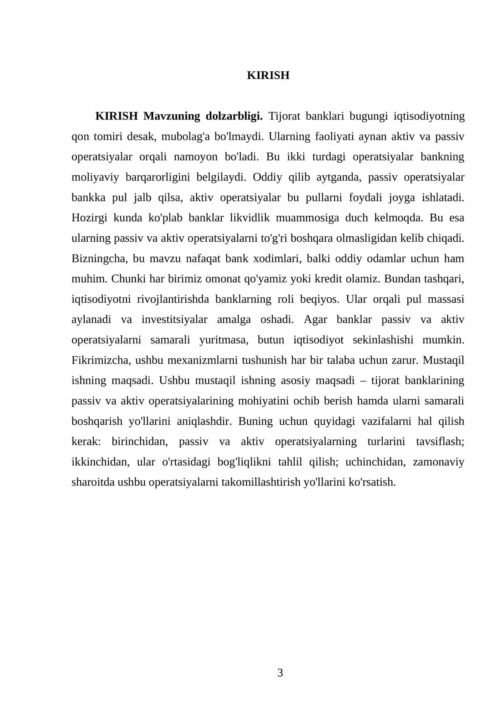 Tijorat banklarining passiv va aktiv operatsiyalari 3