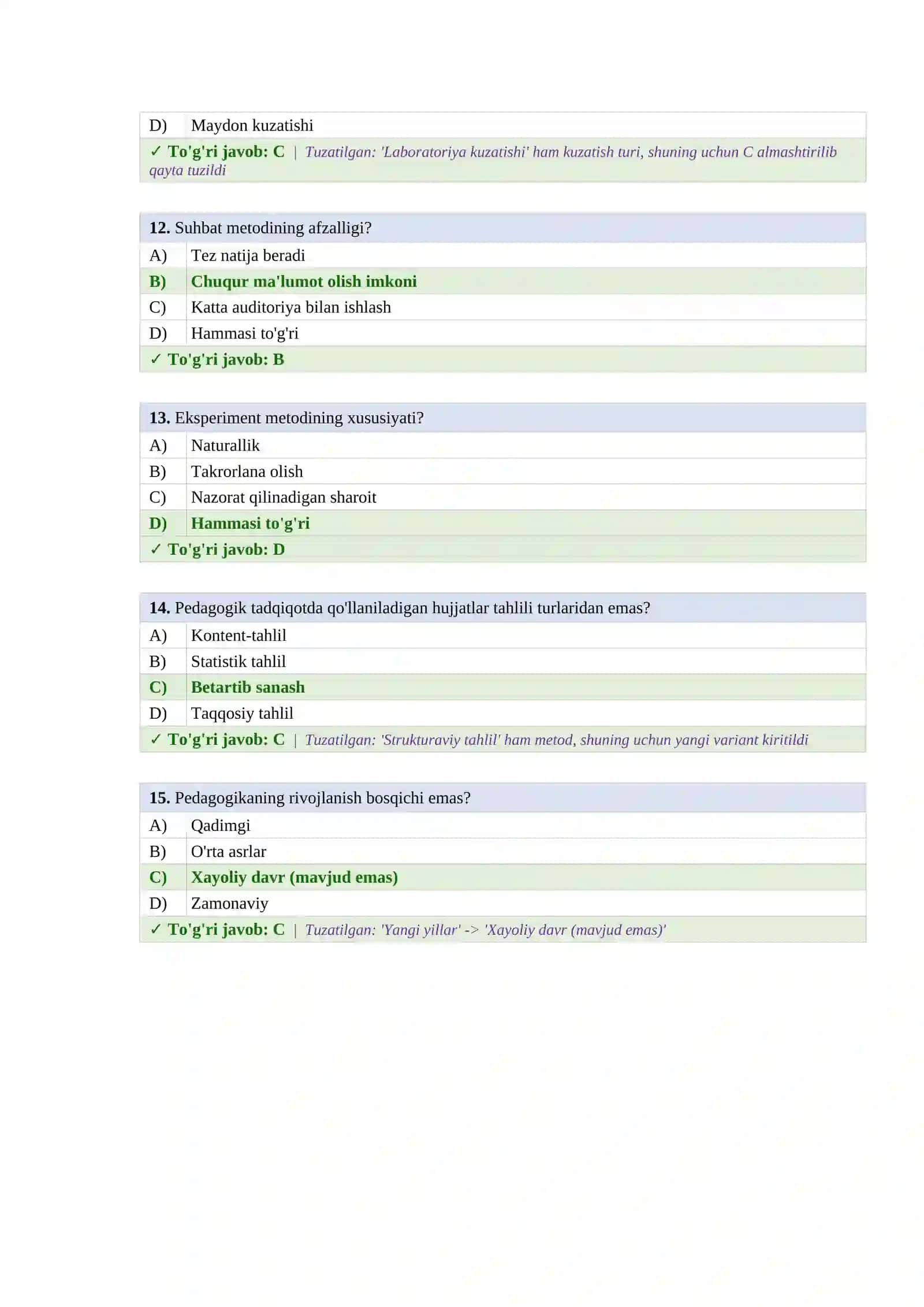 Maktab maslahatchisi test javoblari 3