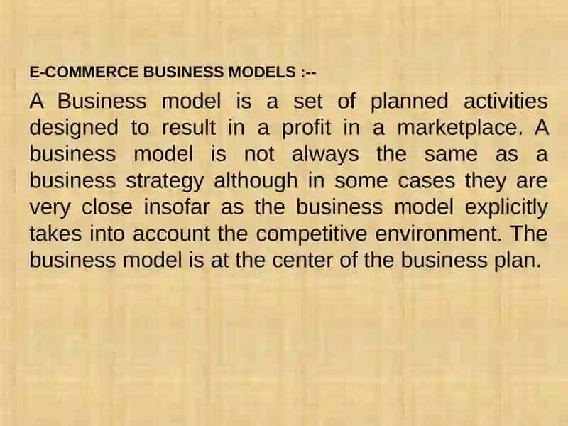 E-COMMERCE BUSINESS MODELS 3