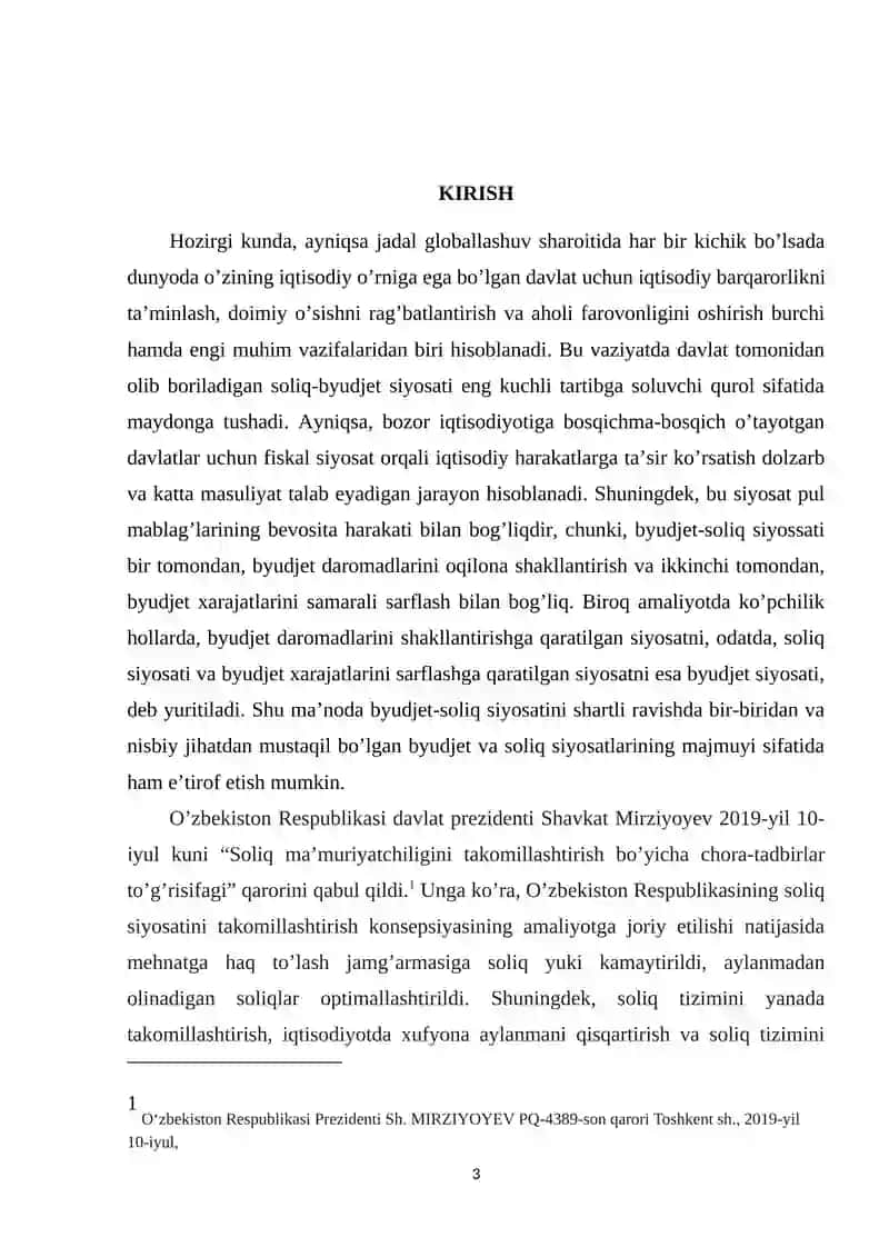 O’zbekistonda soliq-byudjet siyosati vositalari yordamida iqtisodiyotni tartibga solish siyosati 3