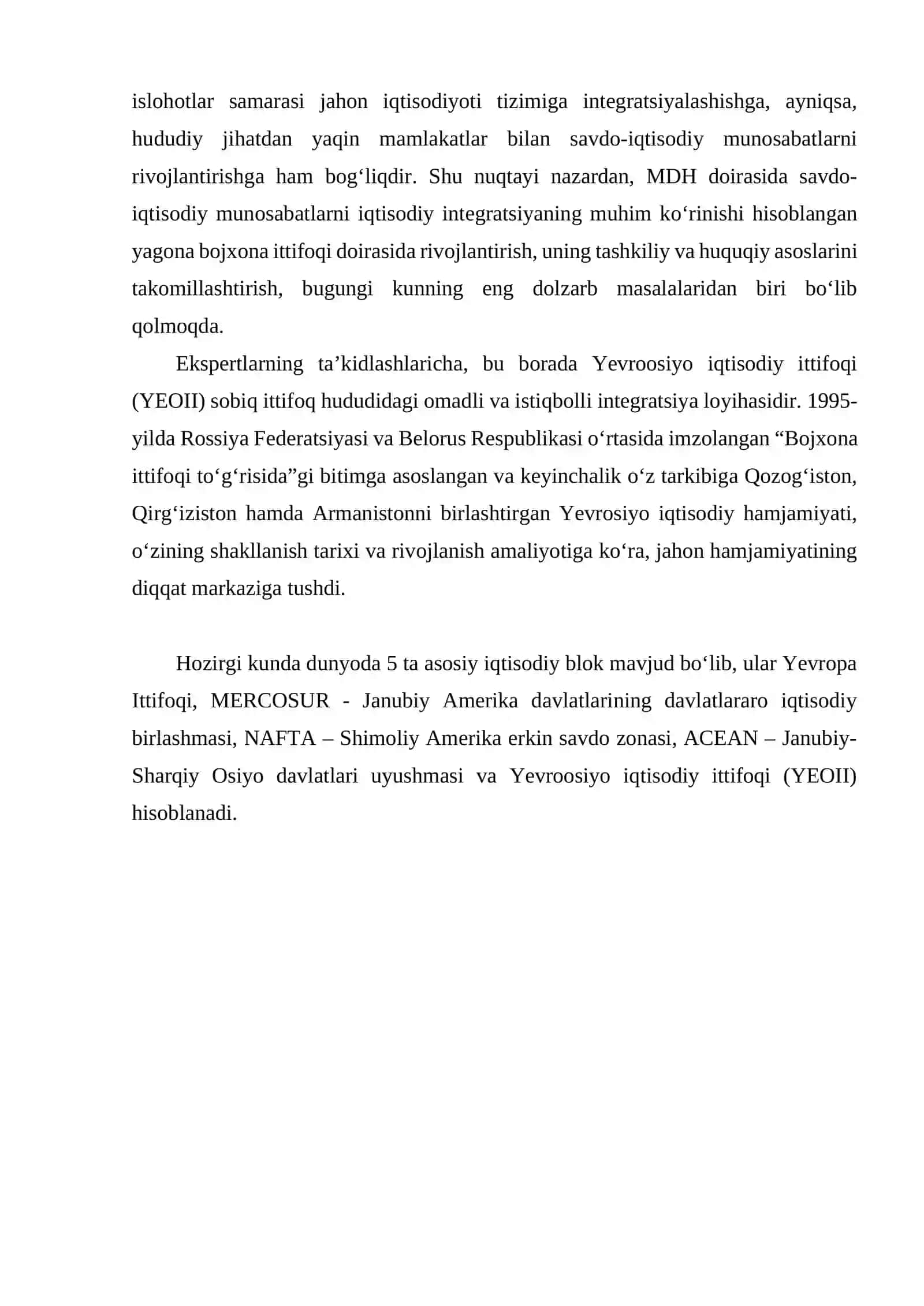 Evro osiyo iqtisodiy ittifoqi bilan hamkorlik 3