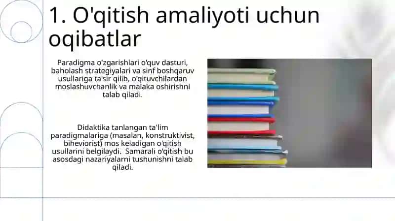 Didaktika ta'lim nazariyasi sifatida. Talim paradigmalari 3