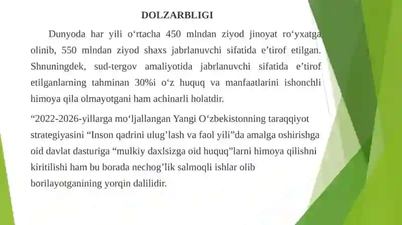 TADBIRKORLIK SOHASIDAGI ZARARLARNI QOPLASH – HUQUQLARNI HIMOYA QILISH SHAKLI SIFATIDA 3